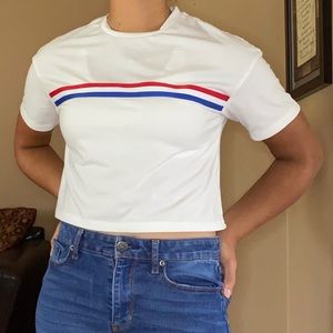 White crop top